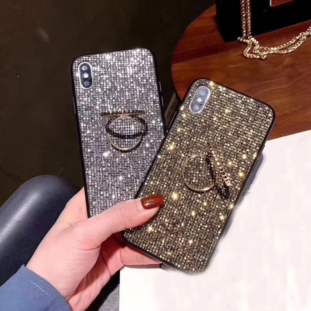 Для huawei Honor p20 p30 lite pro mate 10 20 леди подарок блестящая стойка чехол для телефона