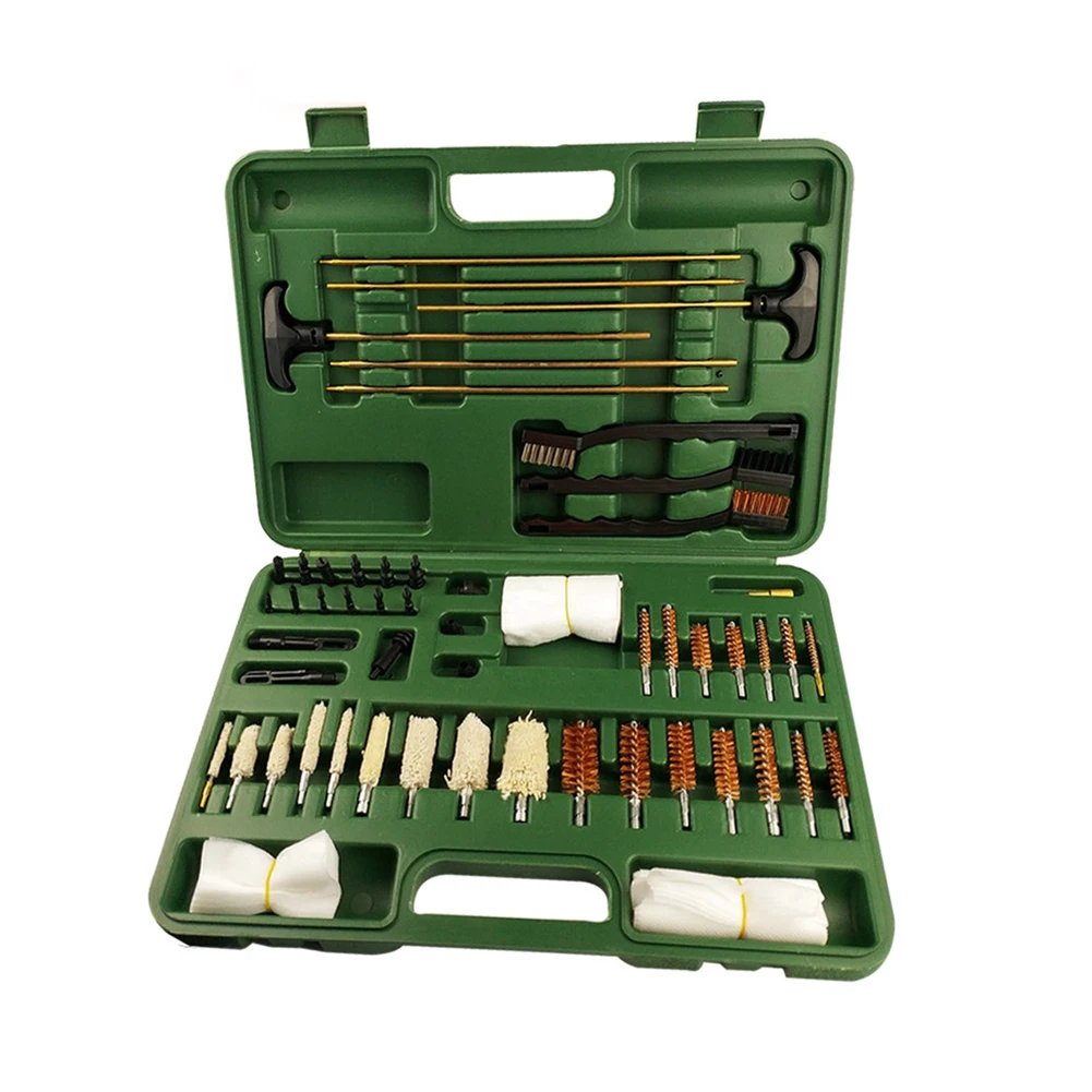 

62pcs/set Copper Wire Rods Wooden Box Tube Brush with Cotton And Wire Brush for Cleaning Tools