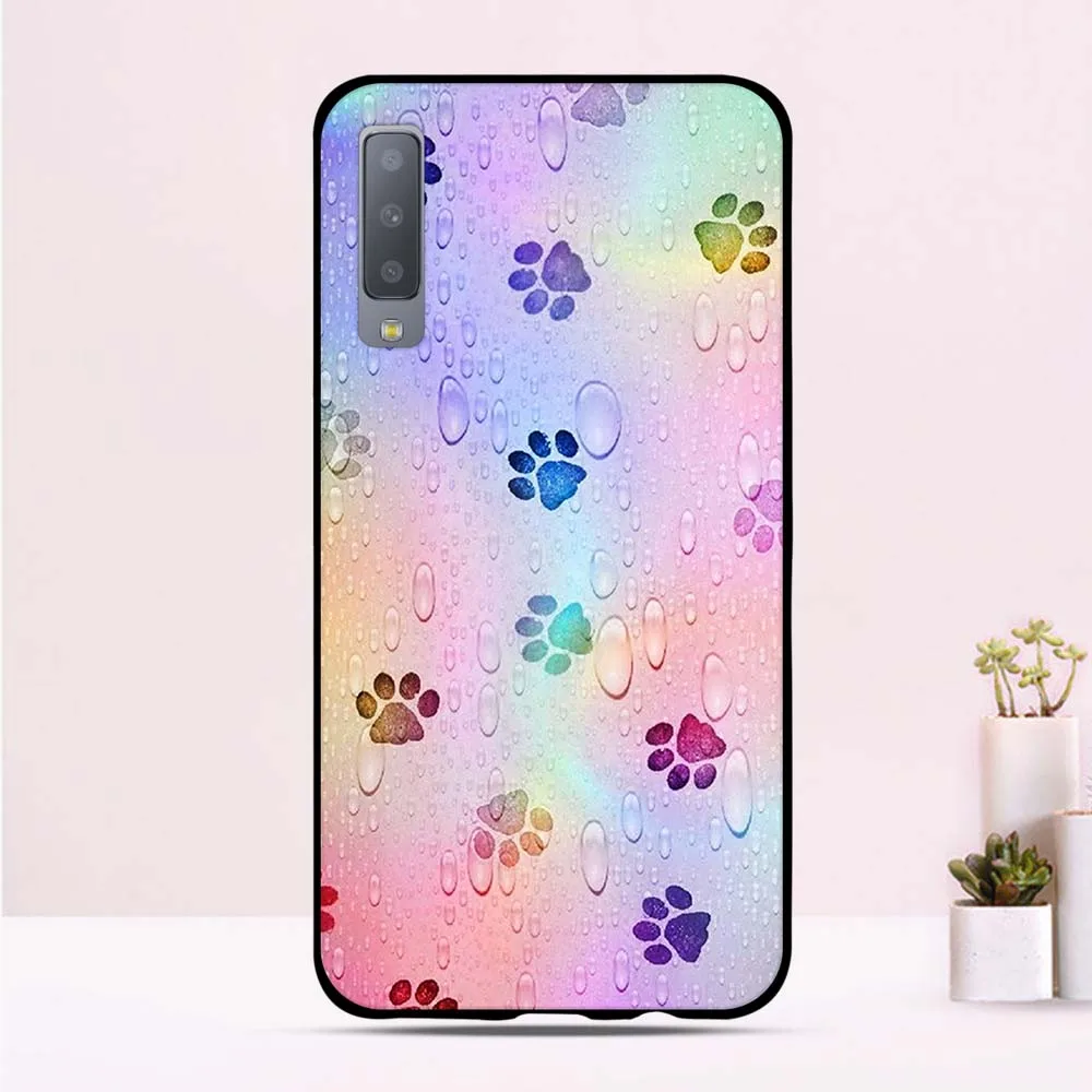ТПУ чехол для Samsung A7 2018 силиконовый с принтом Galaxy A 7 A750 SM A750F/DS телефона