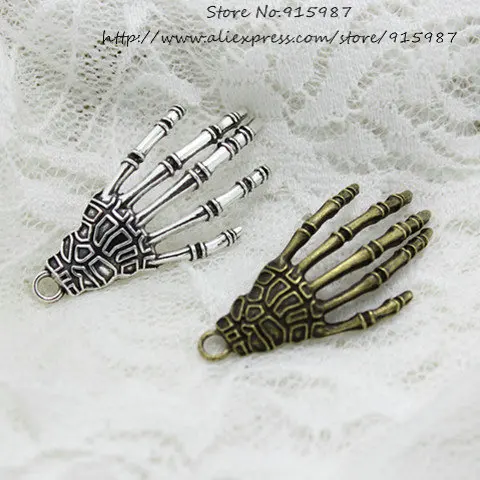 Подвеска Череп из металлического сплава 22 х43 мм 20 шт./лот|findings for jewelry making|findings
