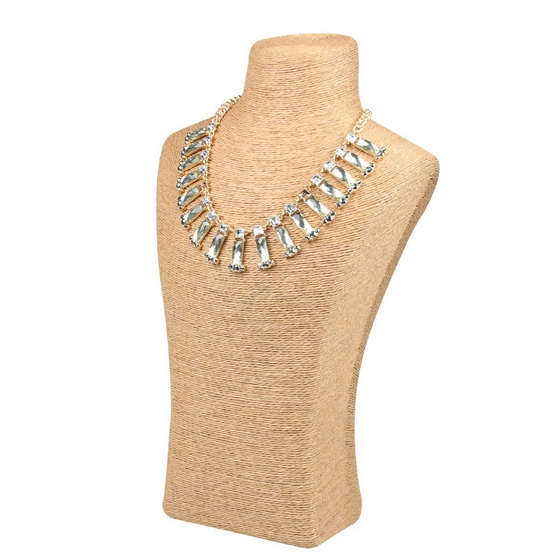

Necklace Busts Jewelry Display With High Quality Cord Material For Women Jewelry Stand Showcase Stand