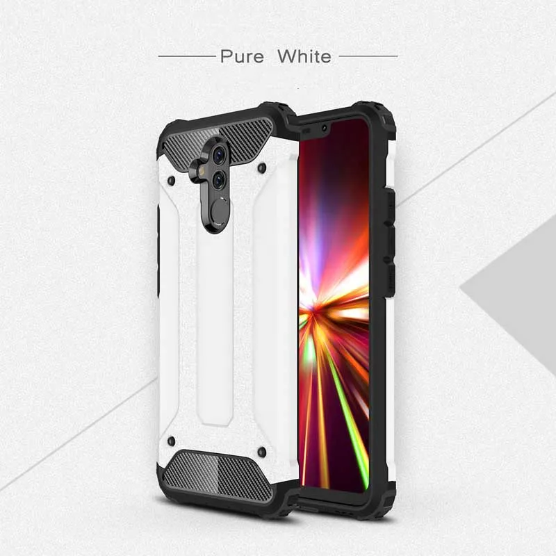Pure White Бронированный ударопрочный чехол для huawei P30 P20 Pro mate 20 Lite 20X2019 Гибридный PC TPU чехол для телефона Coque - Цвет: Pure White