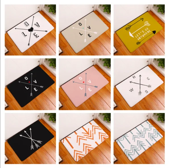 Любовь домой стрела Геометрия коврик для ванной кухня ковер декоративные