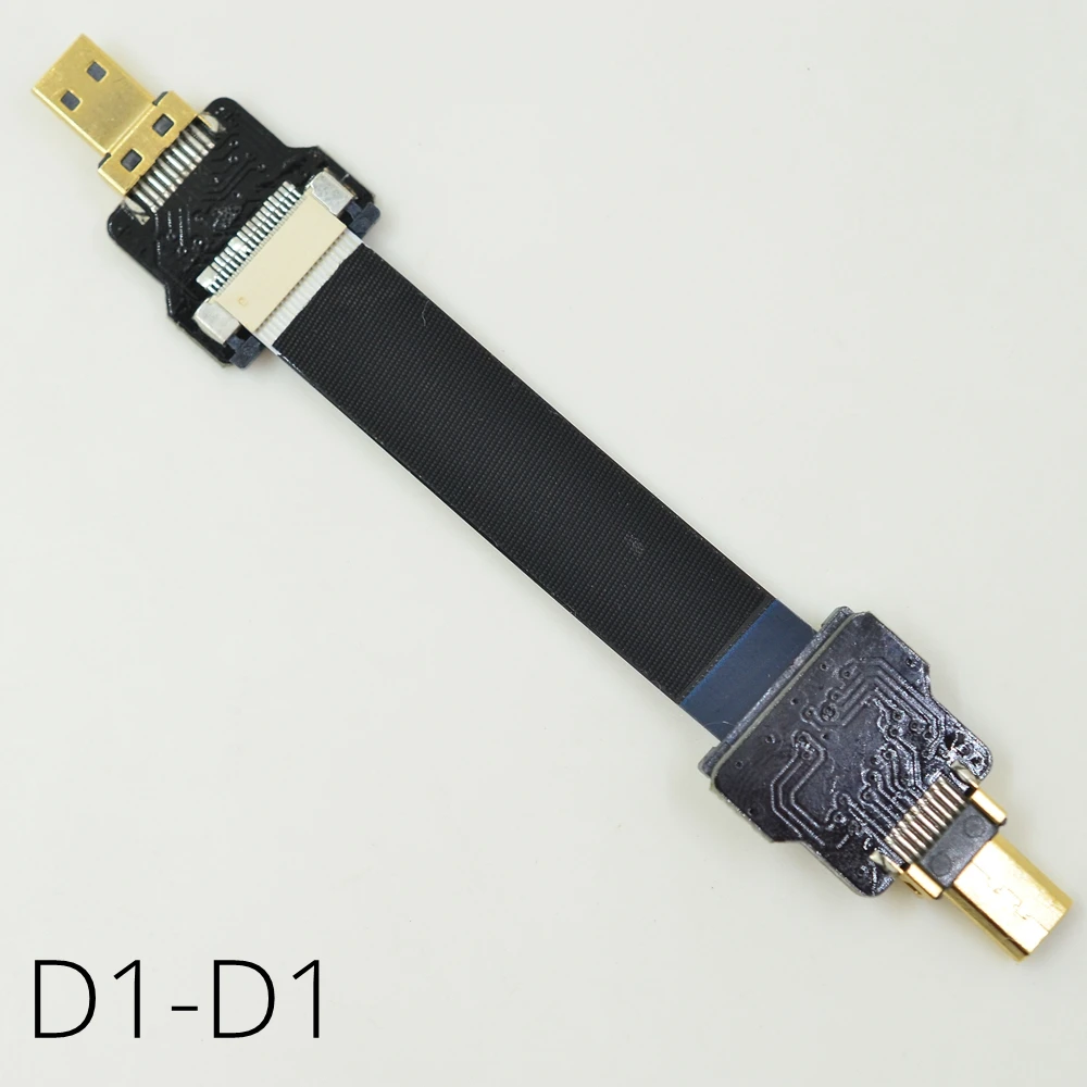 D1 D Micro HDMI Type Папа к micro Тип вверх вниз угол мужской женский колено HD плоский FPC FPV