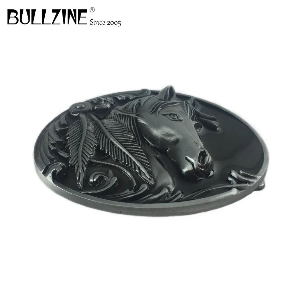 Bullzine горячая Распродажа западные лошадиного меха металлические пряжки ремня с