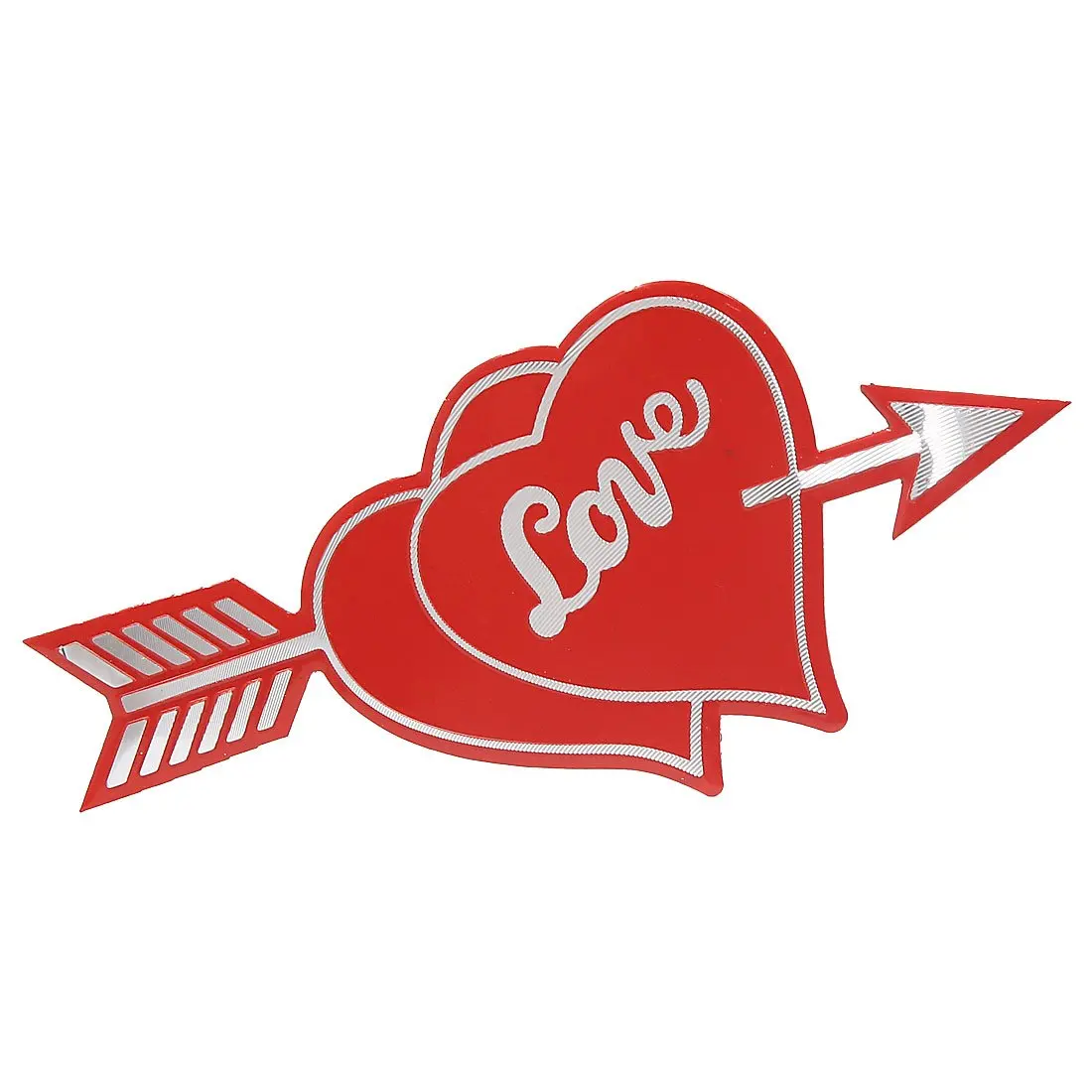 

uxcell Red Heart-Shaped Car Exterior Self Adhesive Sticker Decor 12 x 5cm