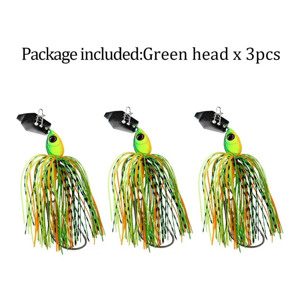 3pcs greenhead 3 шт./лот, приманка для ловли окуня, 18 г, 11,5 см, джиг-голова, рыболовные приманки, 3D глаза, приманка для ловли окуня - Цвет: 3pcs greenhead