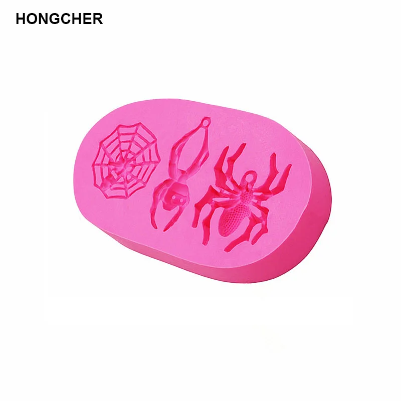 

New Halloween Skeleton Spider Web, Spider Fondant Cake Silicone Mold, Chocolate Mold, Decorative Mold, Jelly Pudding Clay Mold.