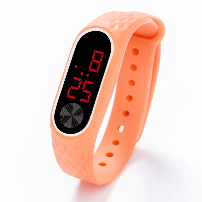 Orange 1 Children's Watches Kids LED Digital Sport Watch for Boys Girls Men Women Bracelet Electronic Silicone Watch relogio infantil - Цвет: Orange 1