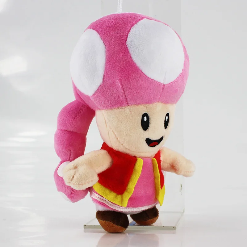18 см Супер Марио Плюшевые игрушки гриб сестра Toadette Мягкие плюшевые