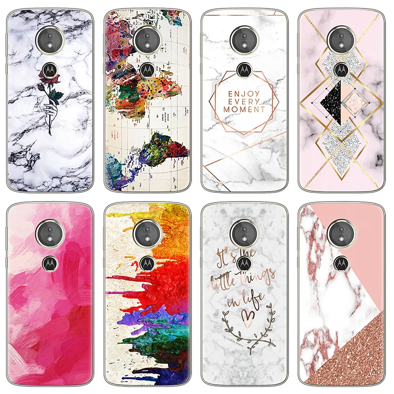 Роскошный Мраморный чехол для Motorola Moto G7 Play power C M E4 EU G3 G4 G5 G5S G6 Plus One M X4 X style Z Z2 Z3 Play E5 Play Go
