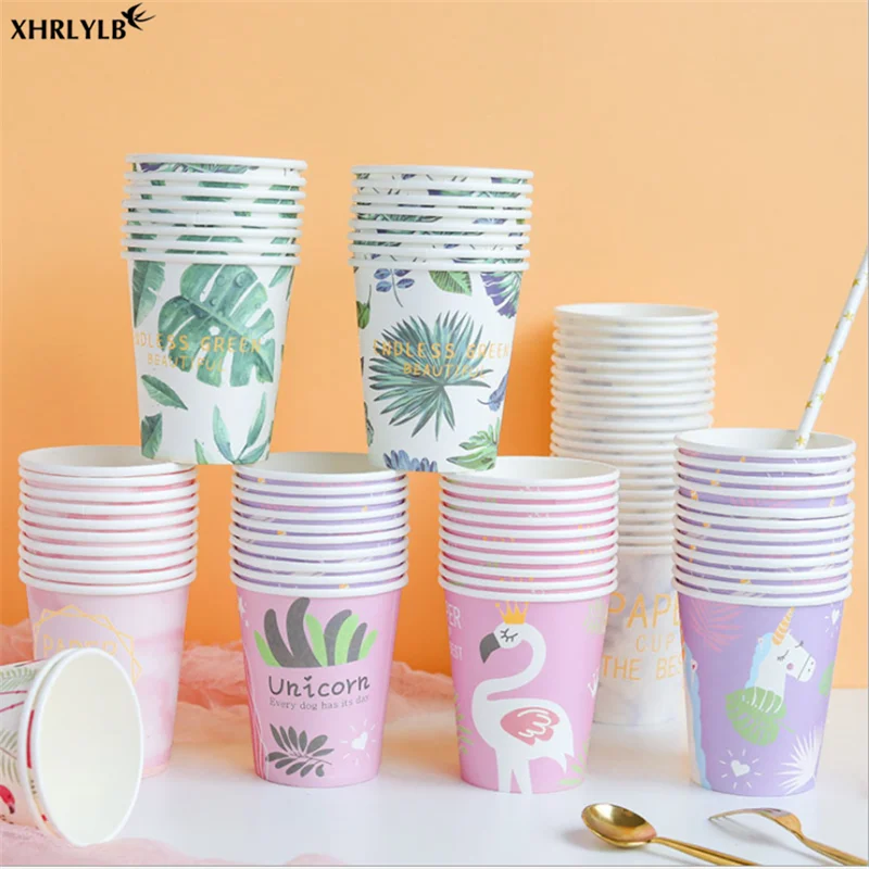 XLRLYLB New10pc одноразовые бумажные стаканчики для вечеринки свадебные украшения