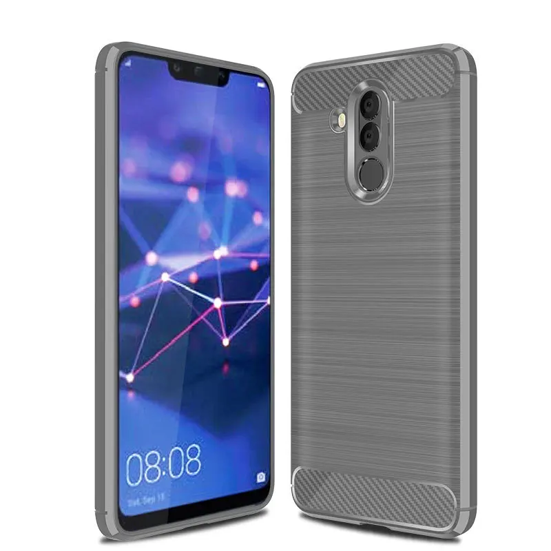 Для huawei mate 20 Lite чехол из углеродного волокна Мягкий силиконовый чехол для huawei mate 20 Lite чехол противоударный защитный чехол бампер