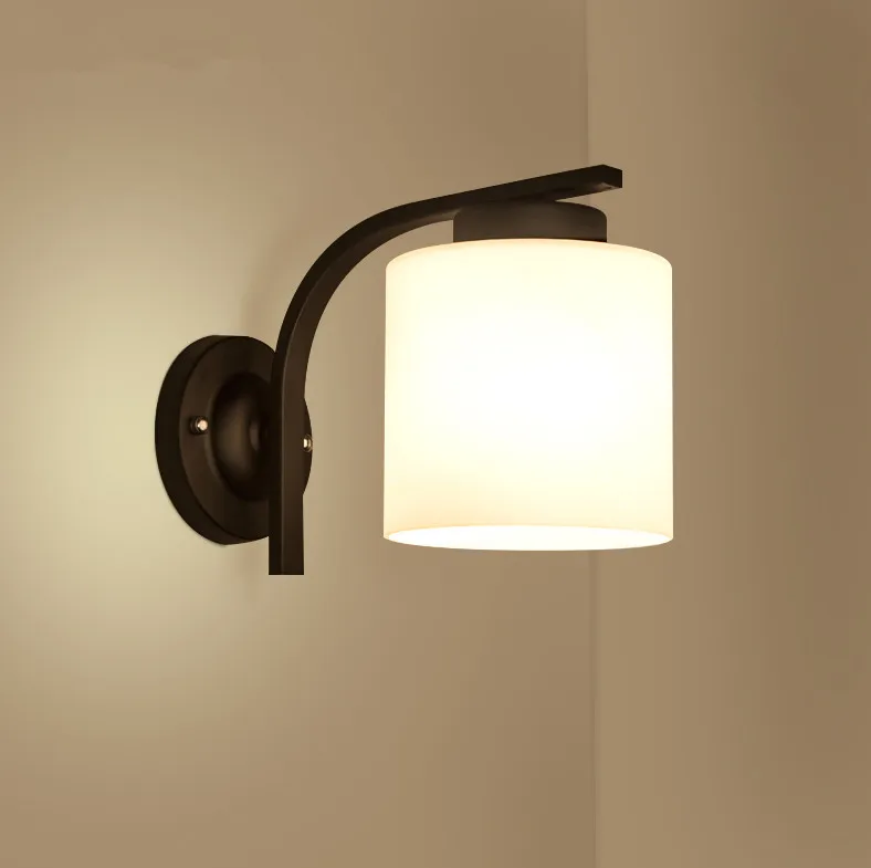 Европейские классические белые стеклянные настенные светильники американский