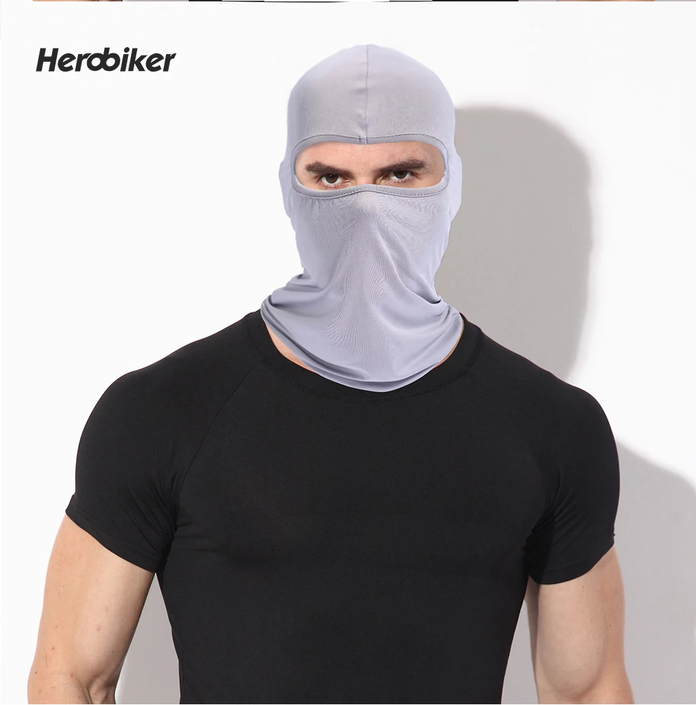 HEROBIKER черная мотоциклетная маска для лица, зимняя Балаклава, маска для лица, велосипедная мотоциклетная маска для всех сезонов, 12 цветов