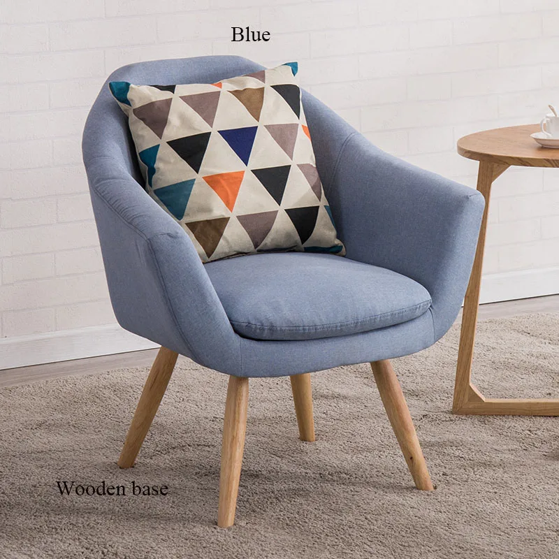 Wooden base Blue Современное кресло кафе офисная ресторанная мебель спальня кабинет скандинавский стул в стиле минимализм диван пластиковый стул столовая современная - Цвет: Wooden base Blue