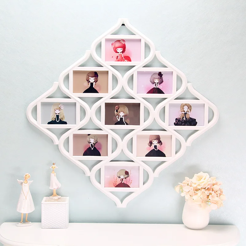 Современная фоторамка с множеством картин потертый настенный подвесной декор