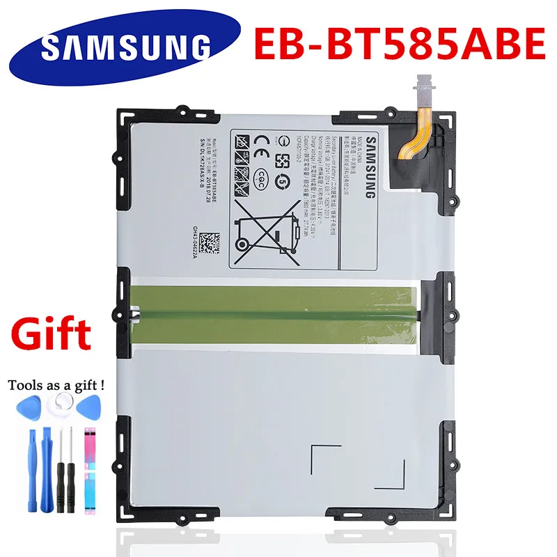 Оригинальная запасная батарея SAMSUNG для Samsung Tab A 10 1 2016 дюйма BT580 7300 мАч Подлинная