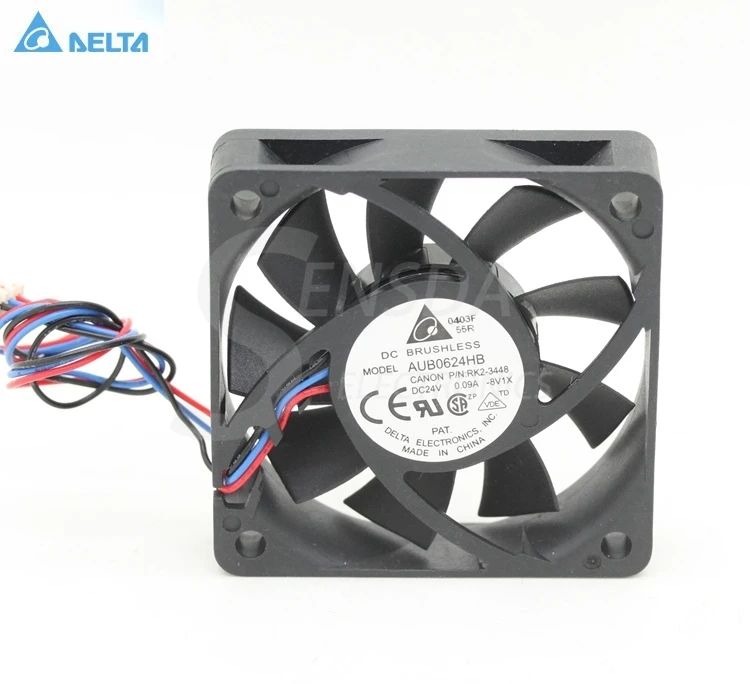 Для delta 6015 AUB0624HB 60 мм 6 см DC 24V 0.09A 3 провода для Canon RK2-3448 Инверторные вентиляторы охлаждения сервера