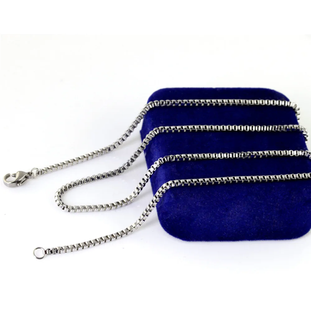 

20pcs Wholesale in Lots Womens Classic Necklace Silver Stainless Steel Box Chain 2mm16"-30"