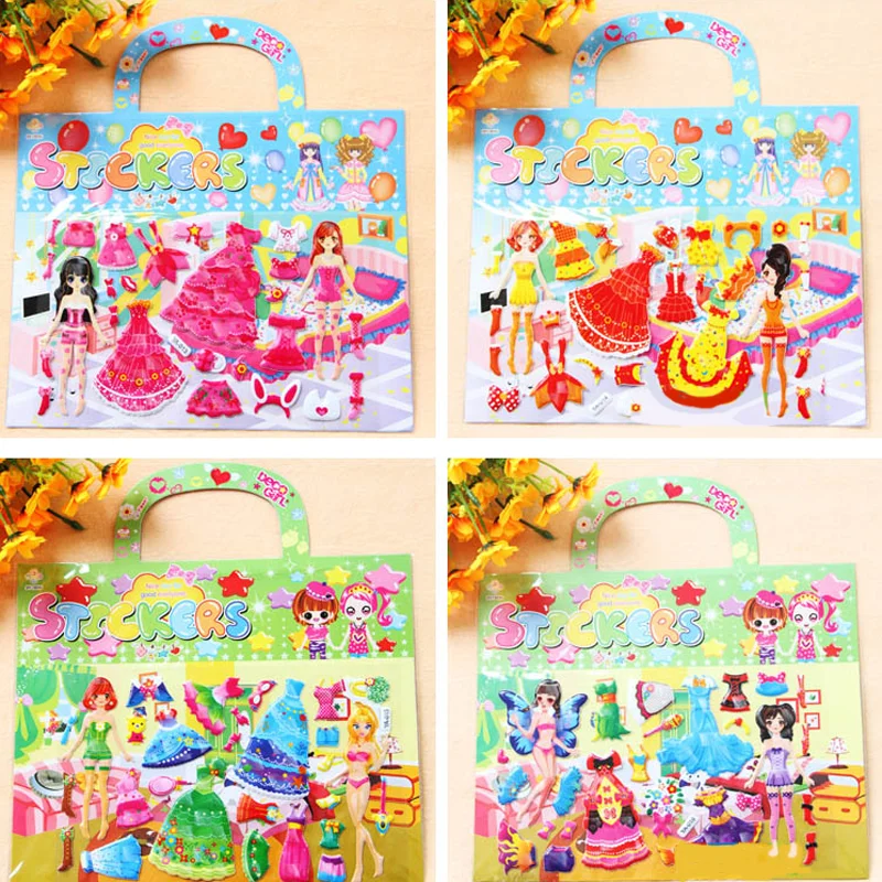 Милые детские наклейки сделай сам милая девочка 3D Мультяшные кавайные игрушки