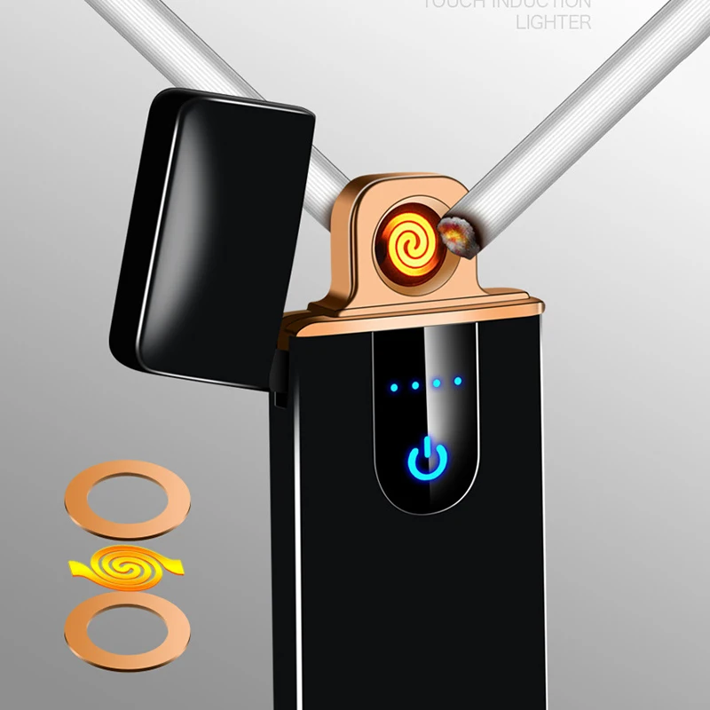USB металлическая зарядка электрическая зажигалка Windprood электронные зажигалки