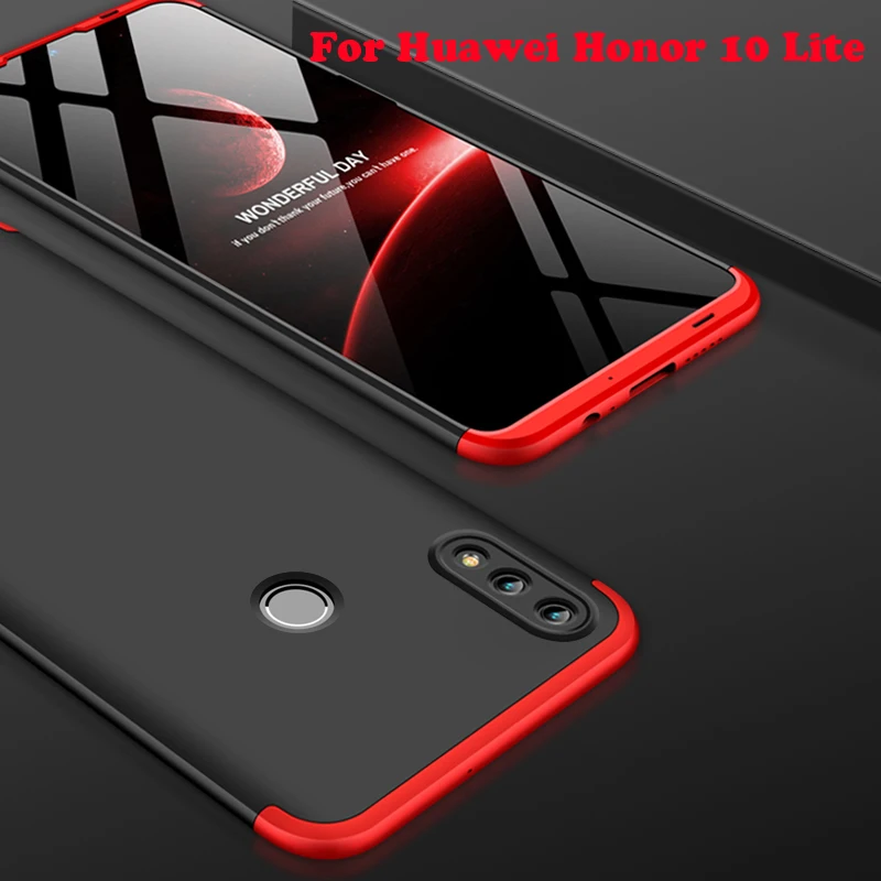 Чехол для Huawei Honor 10 Lite 3 в 1 полностью защитные сумки Жесткий lite honoe чехол