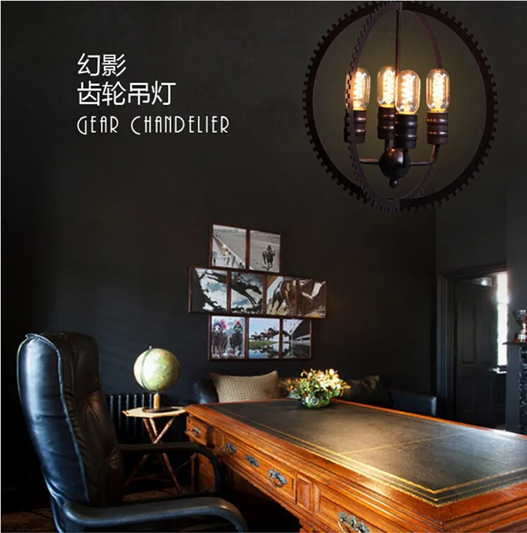 Ретро индустриальный стиль Американская Художественная лестница люстра