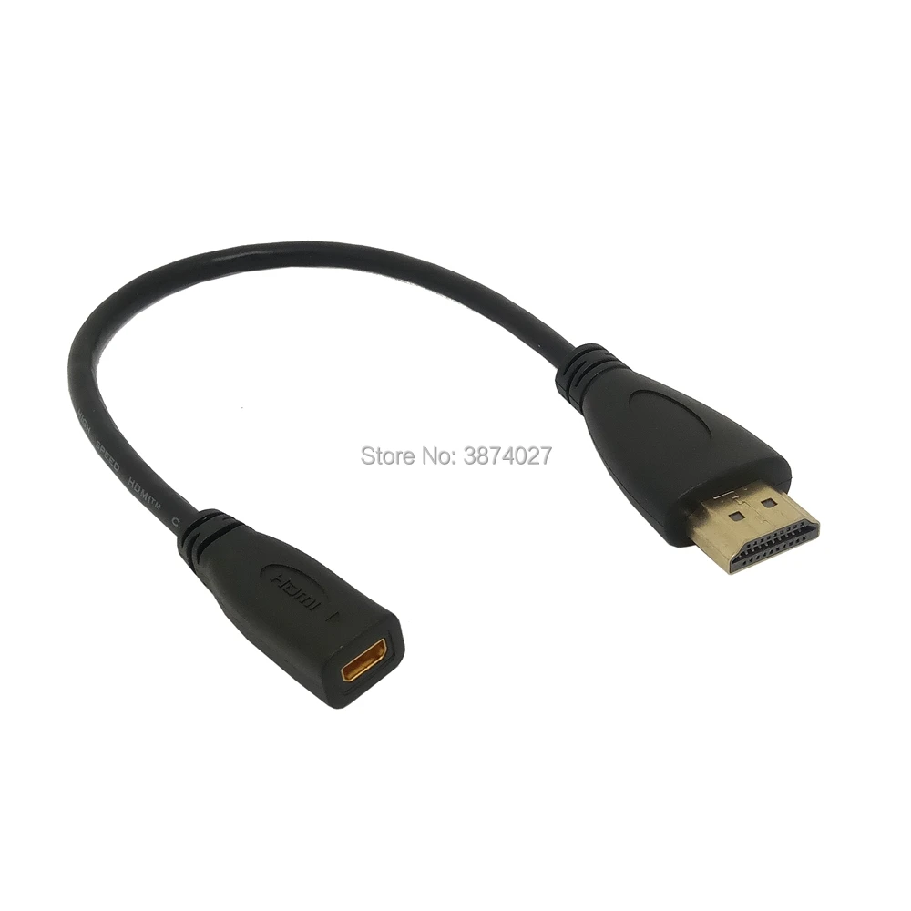 20 см разъем micro-HDMI Женский к HDMI Мужской Кабель-адаптер