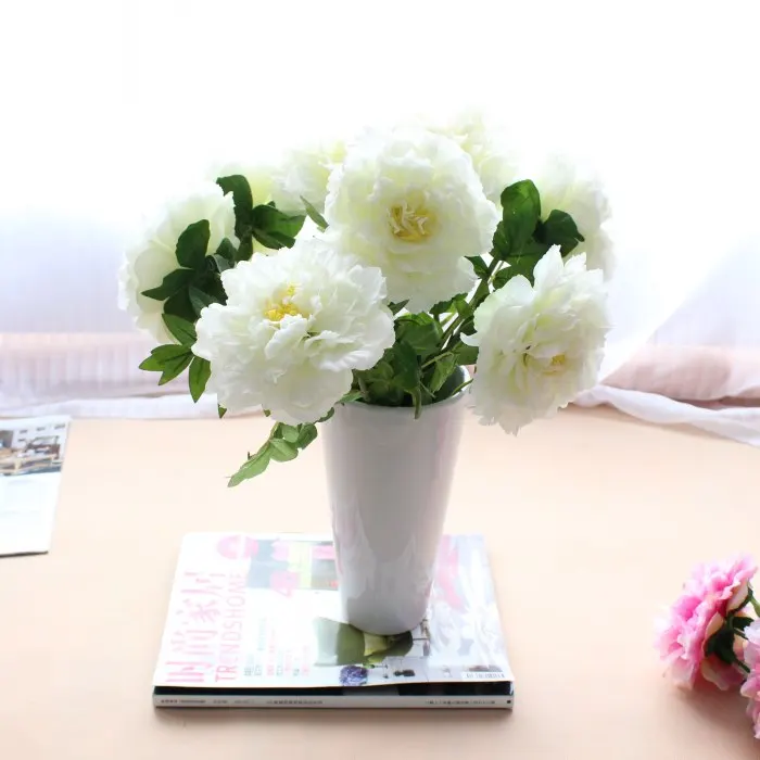 Красивые Искусственные Шелковые пионы искусственные цветы украшение для