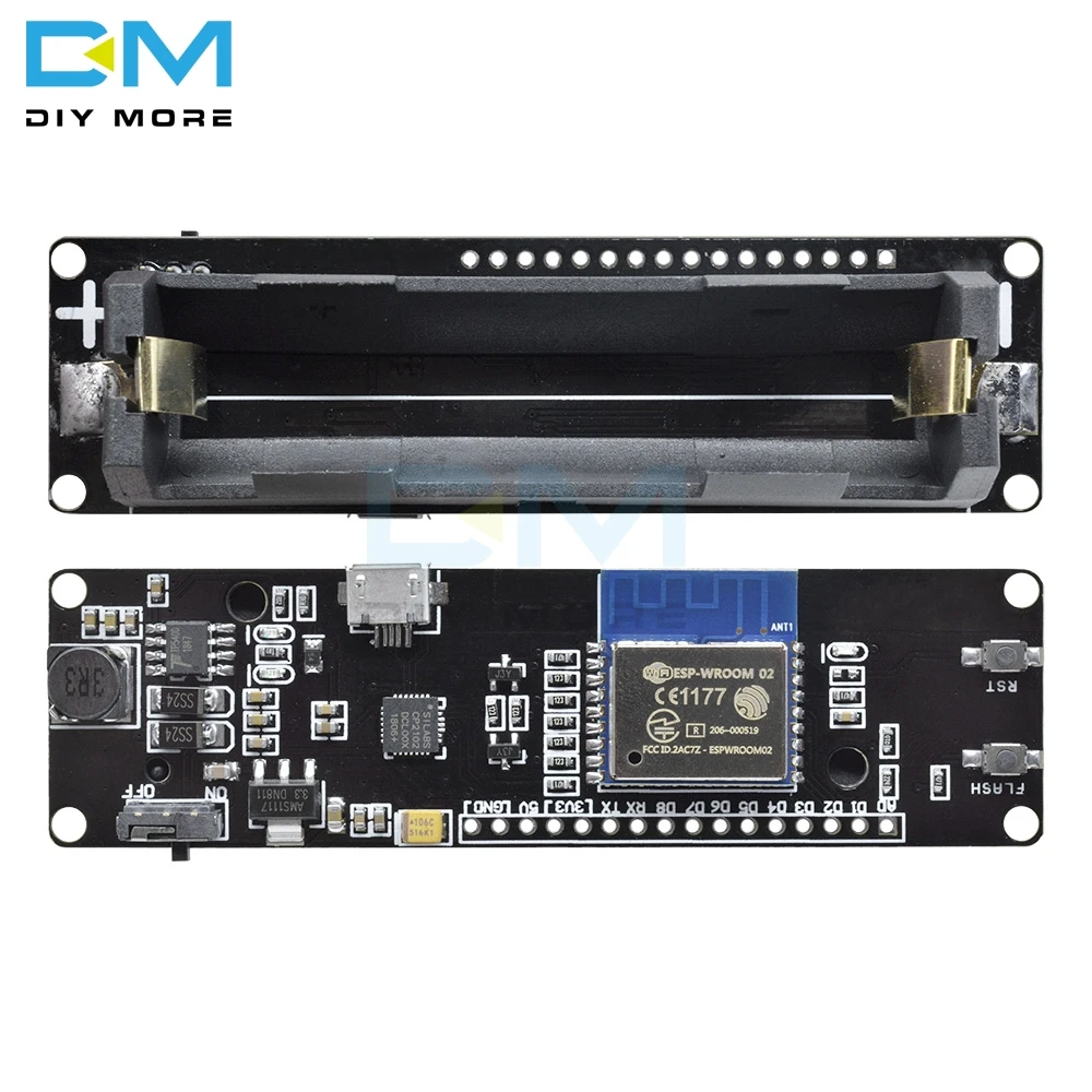 Для WeMos D1 ESP-Wroom-02 материнская плата ESP8266 Mini WiFi Nodemcu модуль 18650 зарядки аккумулятора макетная плата Nodemcu PWM IEC