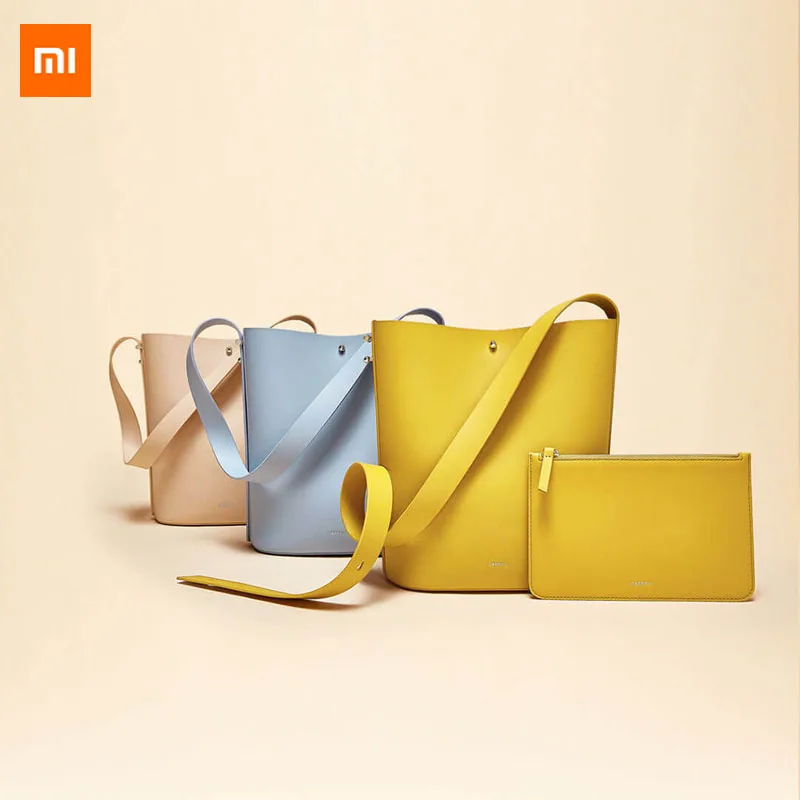 Оригинальная роскошная кожаная сумка ведро xiaomi mijia CARRY'O с регулируемым плечевым