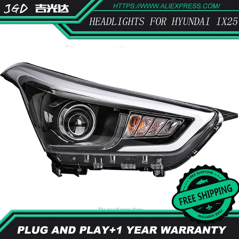 Чехол для фар Hyundai Creta 2015 2016 IX25 СВЕТОДИОДНЫЙ DRL H7 D2H Hid Angel Eye Bi Xenon|angel eyes|bi xenoncar styling |