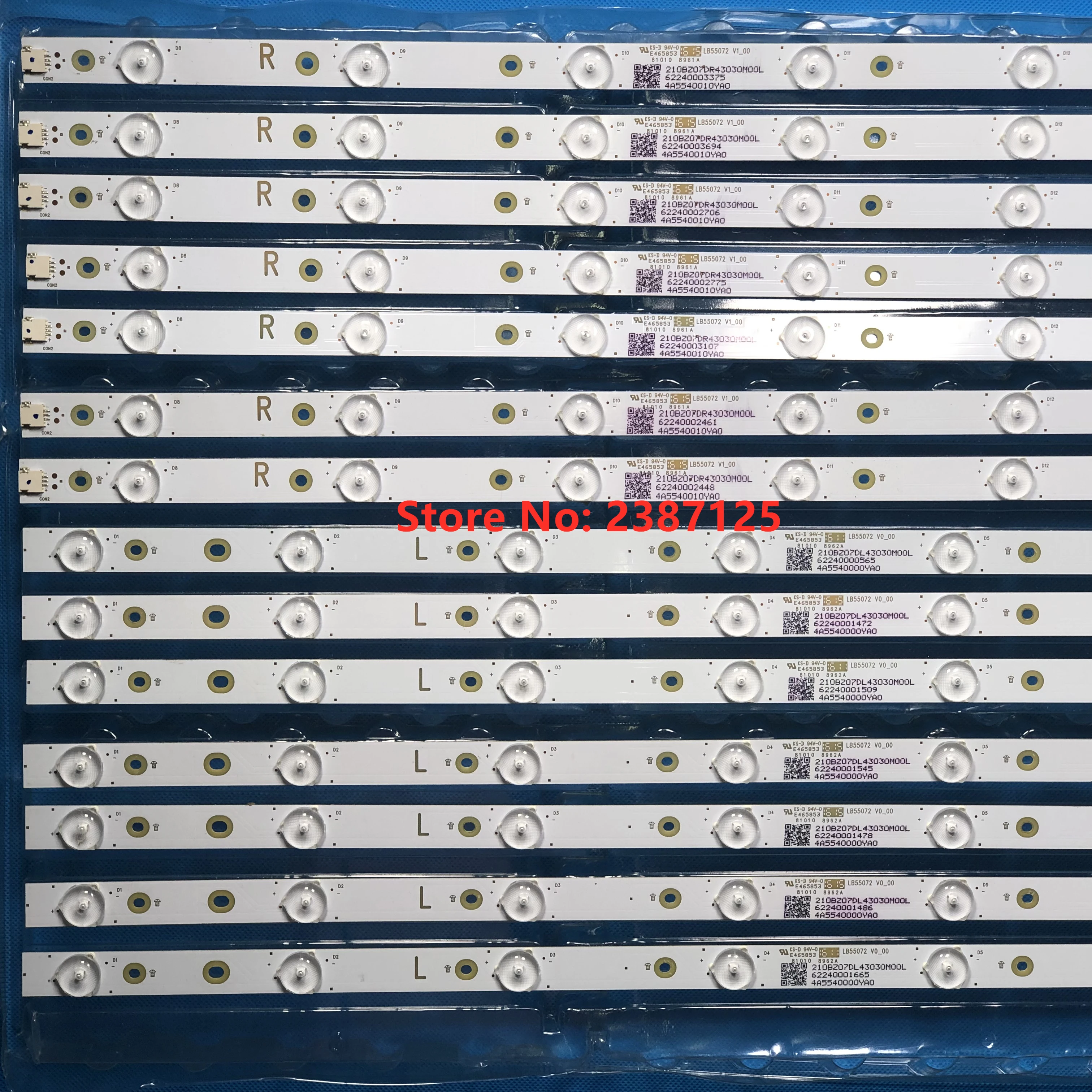 14 шт. (7R + 7L) для 55 &quotТВ светодиодный подсветка полосы 55PFF5701/T3 LB55072 55PUS6501/12 TPT550U2 EQLSH A.G