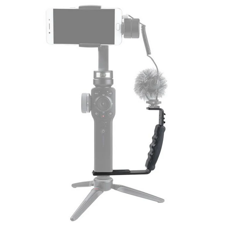 L подставка для микрофона с 2 горячими башмаками Zhiyun Smooth Q 4 DJI OM 4/Feiyu Gimbal/Boya By MM1