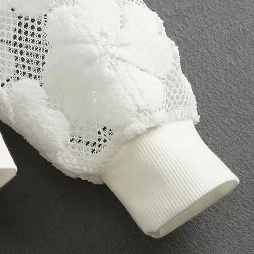 Новинка 2017 свитер с круглым вырезом женские кружевные толстовки вырезами