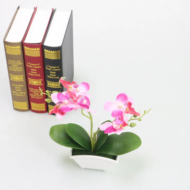 Flone искусственная маленькая бабочка цветок орхидеи настоящие на ощупь листья