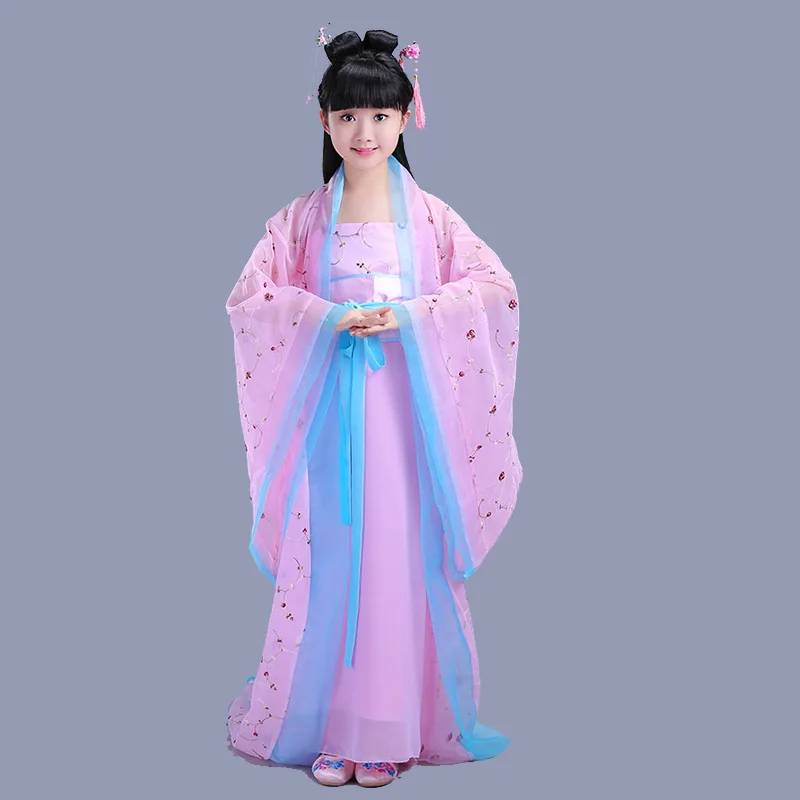 Girl's Dramaturgic Dress Chinese Traditional Classicism Dance Kids Ancient Infanta Draggle-tail Cosplay YZT0829 | Тематическая