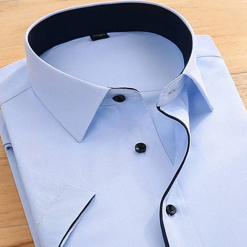 Мужская рубашка FAISIENS 8XL 9XL 10XL 11XL летняя с отложным воротником и короткими рукавами