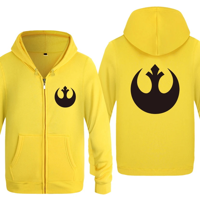 HUAY HET Star Wars Rebel Alliance Логотип толстовки Для мужчин Для мужчин флис молнии кардиганы толстовки с капюшоном - Цвет: HUAY HET