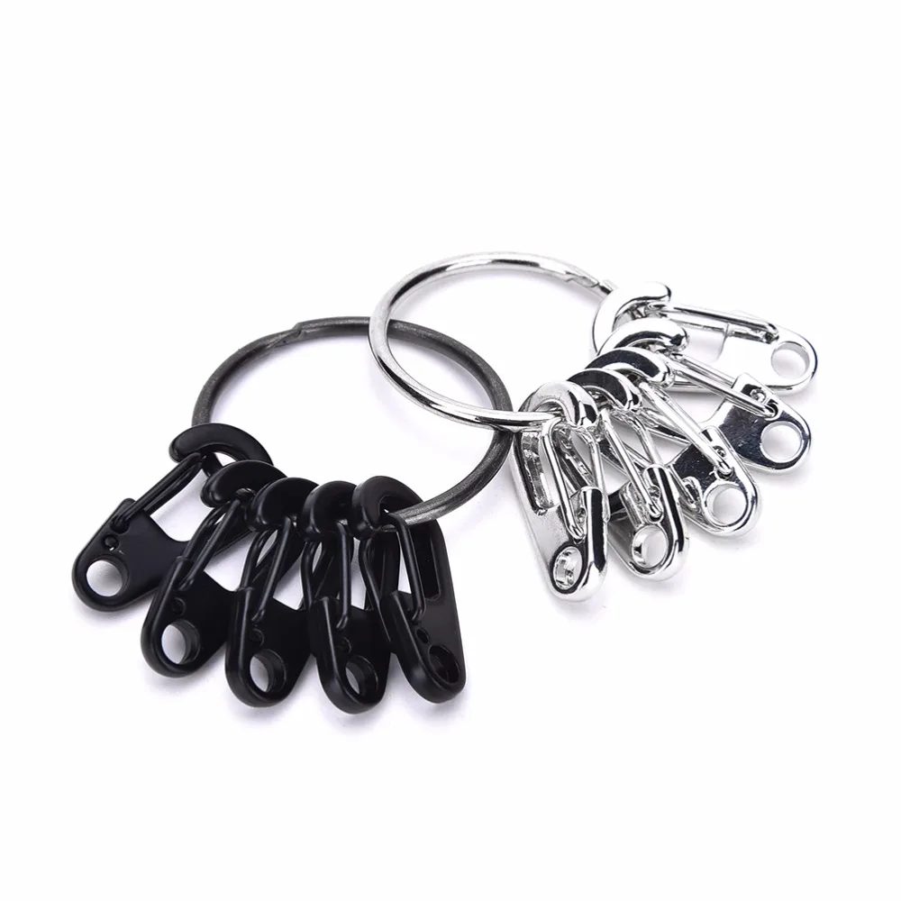 Открытый набор инструментов с застежкой на крючок 5 мини d образные карабины + 1