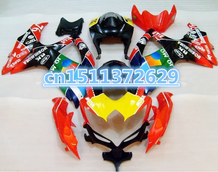 

Обтекатель для A GSXR600 2008 2010, красный, черный, зеленый, GSXR750 2008, 2009 детской/детской модели 08-10 K8 ABS, комплект пластиковых обтекателей Dor