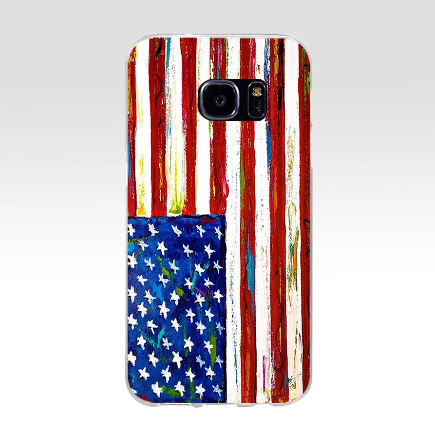 216AQ американский флаг США мягкий силиконовый чехол из ТПУ для samsung Galaxy s6 s7 edge s8 s9 plus