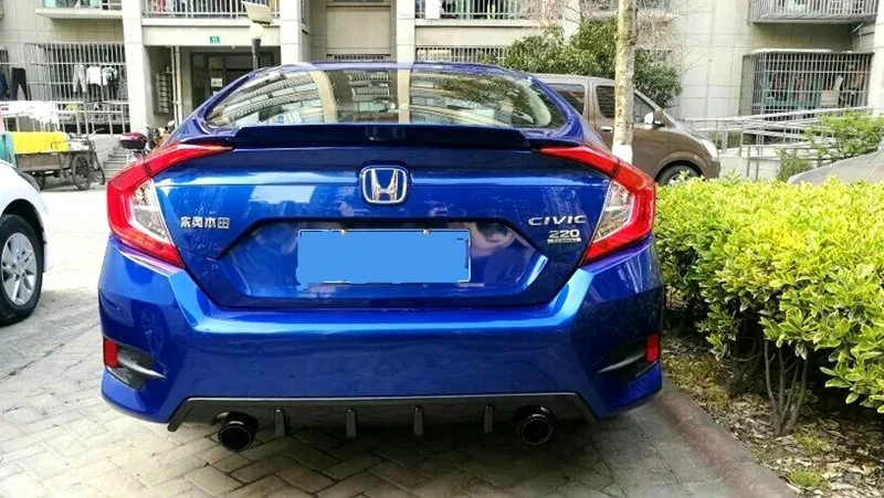 Для Honda Civic задний багажник спойлер ABS пластиковый Неокрашенный праймер цвет автомобиля хвост декоративное крыло