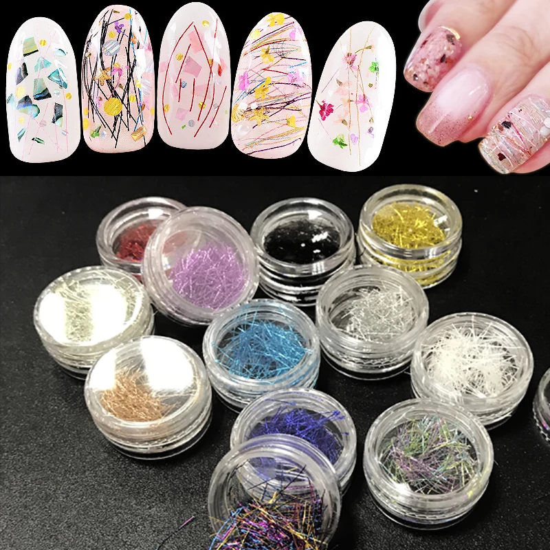 Yiday 12 горшков серебряные золотые цветные полоски нить проволока частицы для