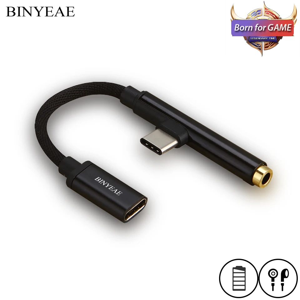 USB Type C male to 3.5mm Jack Earphone Adapter Cable AUX Audio For Xiaomi Mi 6 8 SE 6x Huawei P20 Mate 10 Pro Type-C Fast Charge | Мобильные