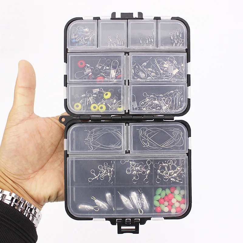 Набор рыболовных аксессуаров 160 шт./лот крючок с защелками поворотный Рыболовный