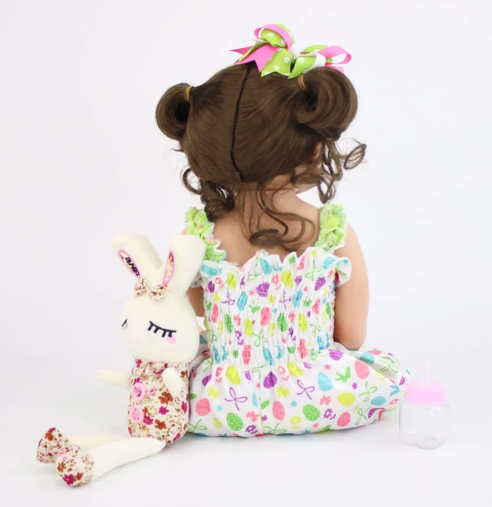 55 см Полный Силиконовые Винил Reborn Baby Doll новорожденных принцесса детей Bebe живой