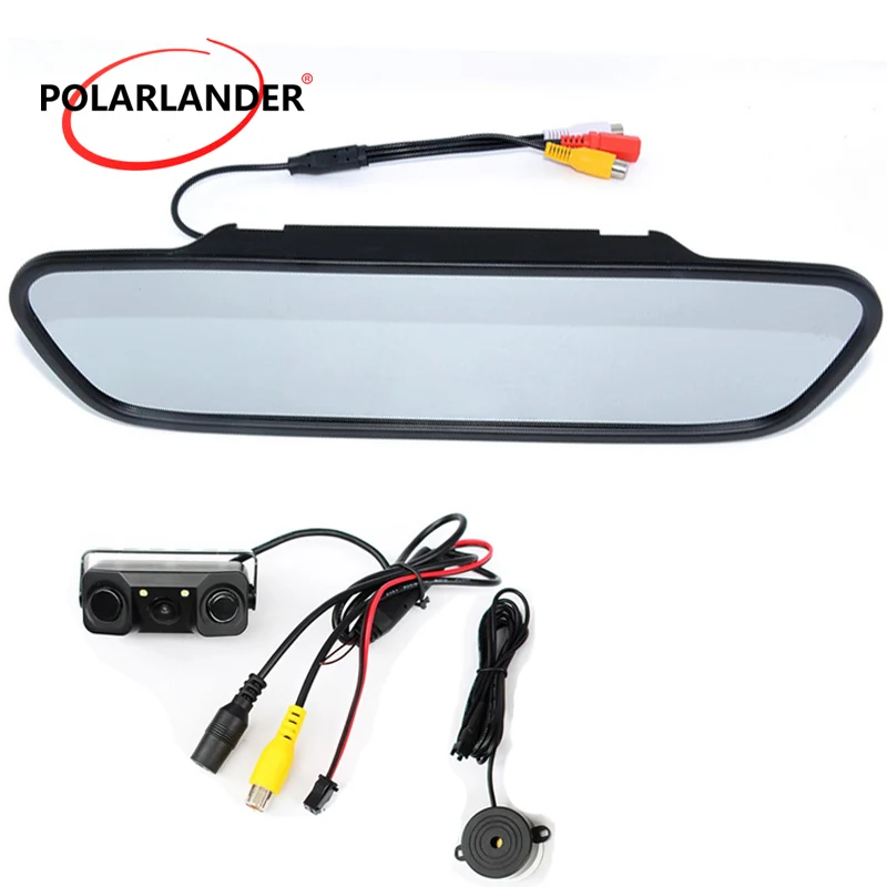 Auto TFT LCD Car Interior Mirror Monitor 170 Degree Night Vision Color Screen Rearview Camera Optional 5 Inch DC 12V Video Input |