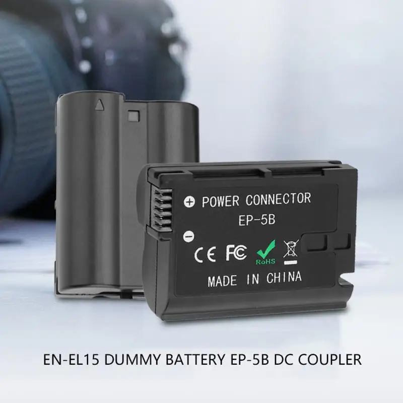 EN EL15 ENEL15 полная декодированная пустышка батарея EP 5B DC муфта для Nikon D800 D810 D500 D600 D610